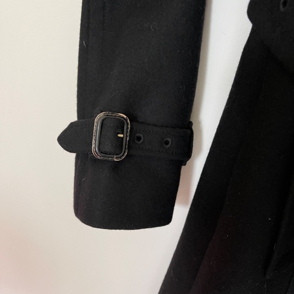 J.Crew classic icon trench coat in wool cashmere. Size: 4. Color: Black - Picture 5 of 7